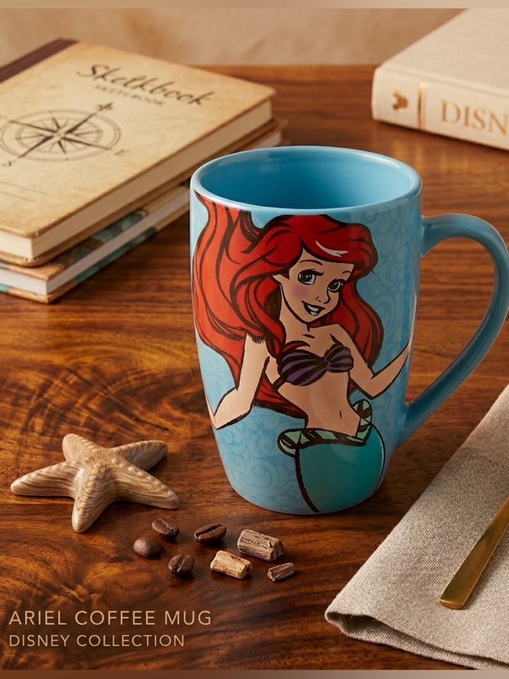 Vintage 1988 Authentic Disney Parks Ariel Coffee Mug 18oz Little Mermaid 🧜🏻‍♀️
